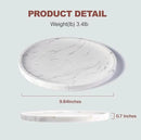 Natural Round Marble Tray - Luxury Decorative Serving Tray for Coffee Table, Bathroom Vanity, Dresser & Kitchen Countertop - Stone Organizer for Jewelry, Perfume, Candle, Home Decor(Volakas) by CozyNest Decor