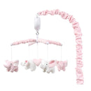 The Peanutshell Crib Mobile for Girls - Soft Pink Musical Baby Crib Mobile with 12 Lullabies, Cute Elephant Baby Pink Elephant Nursery Decor by TinyTreasures Baby Boutique