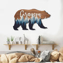 Personalized Baby Name Signs for Nursery, for Kids Room Bear Wooden Nursery Decor, Woodland Animal Decor, Baby boy Forest Themed Gift/6 by TinyTreasures Baby Boutique