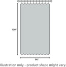 Easy-Going Blackout Door Curtains for Bedroom, Solid Thermal Insulated Grommet and Noise Reduction Window Drapes, Room Darkening Curtains for Living Room, 1 Panel (100x96 in, Greyish White) by CozyNest Decor