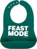 Baby Bib for Eating by Bella Tunno, Waterproof Silicone Bib with Large Food Catcher, Adjustable Fit for Babies 4-12 months & Toddlers 1-3 Years, Boys & Girls, Feast Mode by TinyTreasures Baby Boutique