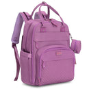 BabbleRoo Diaper Bag Backpack - Baby Essentials Travel Tote - Multi Function Waterproof Diaper Bag, Travel Essentials Baby Bag with Changing Pad, Stroller Straps & Pacifier Case - Unisex, Purple by TinyTreasures Baby Boutique