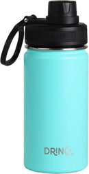 DRINCO Stainless Steel Water Bottle Spout Lid Vacuum Insulated Double Wall Water Bottle Wide Mouth (40oz 32oz 22oz 18oz 14oz) Leak Proof Keeps Cold or Hot (14 oz, 14oz Teal) by CozyNest Decor