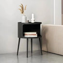 Modern Side Table,Round end Table with Open Storage,Metal nightstand,Bedside Table for Living Room,Bedroom by CozyNest Decor