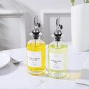 Molimoli Olive Oil Dispenser Bottle for Kitchen, Oil Dispenser w. Weighted Pourer, Glass Bottle Dispenser for Kitchen, Olive Oil Cruet, Glass Olive Oil Bottle | 350ml, Set of 4 by CozyNest Decor