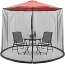 9-11 FT Umbrella Net for Outdoor Umbrella, Universal Hanging Mosquito Net for Patio,Polyester Mesh Umbrella Screen for Patio Tables with Zipper (Black) by GreenHaven Gardens