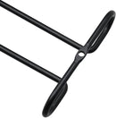 10 Inch Wine Glass Rack Under Cabinet Shelf Stemware Storage Hanging Hanger Organizer Glasses Holder with Drying Under Counter Metal for Kitchen and Bar Set of 4 Black by CozyNest Decor