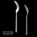 Alata Potter 45-Piece Forged Stainless Steel Flatware Set Cutlery Set,Service for 8,Silver Finish,Dishwasher Safe by CozyNest Decor