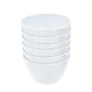 Amazon Basics Round Melamine Bowl, 8 oz, White, 6 Piece Set (Previously AmazonCommercial brand) by CozyNest Decor