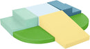 6-Piece Soft PU Leather Toddlers Climbing Toys, Baby Foam Climbing Blocks for Toddlers 3, Foam Play Gym Climbing Structures, Indoor Climb and Crawl Activity Play Set (Light Blue and Green) by TinyTreasures Baby Boutique