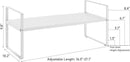 16.5~27.1" Expandable Shelf Organizer, 2Pack 10.2" Wide Stackable Cabinet Shelf Organizers, White Metal Sturdy Kitchen Counter Storage for Countertop, Adjustable Height Spice Rack by CozyNest Decor