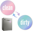 Dirty Clean Dishwasher Magnet - Essential Home Kitchen Gadget with Bold Visibility - Water Resistant & Universal Dishwasher Magnet Clean Dirty Sign for All Dish Washers by TinyTreasures Baby Boutique
