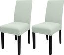 JQinHome Smoke Green Chair Covers for Dining Room Set of 2, High Stretch Removable Washable Parsons Chair Slipcover for Home Party Hotel Wedding Ceremony (2PCS,Smoke Green) by CozyNest Decor