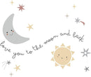 Bedtime Originals Little Star Celestial Moon & Stars Wall Decal/Stickers by TinyTreasures Baby Boutique