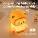 Cute Lion Night Light for Kids, Rechargeable Nursery Lamp with Timer, 3 Brightness Levels & Warm Light, Soft Silicone Baby Night Light, Tap Control, Gift for Toddlers by TinyTreasures Baby Boutique