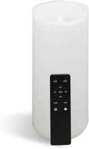 CANDLE CHOICE Waterproof Outdoor Battery Operated Flameless Candle Remote Timer Large Tall White Plastic Realistic Flickering Electric LED Pillar Lantern Garden Wedding Christmas Decorations 4”Dx10”H by GreenHaven Gardens