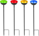 HLMOptimo 2 Packs/4 Packs Bee Watering Stations, Bee Cups for Garden, Bee Butterfly Water Station Bee Waterer, Metal Garden Stakes for Outdoor Garden Courtyard Decor (Yellow Blue Red and Green) by GreenHaven Gardens