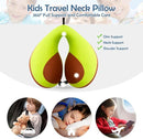 MOOB Neck Pillows for Kids,Traveling Gifts for Toddler & Children U-Shape Car Seat Head Travel Neck Pillow,Toddler Neck Pillow for Carseat Green Brown by TinyTreasures Baby Boutique