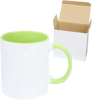 11oz White Ceramic Sublimation Coffee Mug in White Gift Box (6 Mixed Colors, 12) by CozyNest Decor