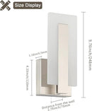 Joosenhouse Modern LED Wall Sconce Set of 2, Hardwired 3000K Warm White Light Wall Lights, 7W Up and Down Wall Mount Light, 9.76 inch Brushed Nickel Indoor Wall Sconce Wall Lighting by CozyNest Decor