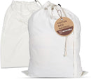 LFH Home Cotton Canvas Large Laundry Bag with Handle, Heavy Duty Drawstring Closure Washable Laundry Bags School Travel, Home, Hotel, College Dorm, Organizer Sack, Toys Clothes 20x30-White by TinyTreasures Baby Boutique