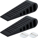 JQK Rubber Door Stopper Wedge, Black 9 Pack Soft TPR Premium Door Stops for Bottom of Heavy Duty Door on Tile, Concrete, Carpet, Wooden Floor, DSB61-BK-P9 by TinyTreasures Baby Boutique