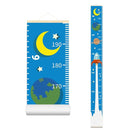 Baby Height Growth Chart - Canvas Height Chart for Kids Baby Child Toddler Boys Girls Growth Chart for Wall Room Nursery Decor Hangable and Removable Measuring Wall Ruler (Rocket, Beige Wood) by TinyTreasures Baby Boutique