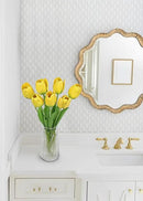 Artificial Tulips Flowers – 24" Long Stem Faux Tulips, 7PCS Real Touch Fake Yellow Tulip for Vase, Farmhouse, Kitchen, Spring & Wedding Home Decor by CozyNest Decor