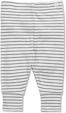 MORI Luxurious Baby Leggings in Blue Stripe, Elastic Waist, Organic, 0-3 Months by TinyTreasures Baby Boutique