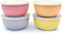 Elk and Friends Stainless Steel Bowls + Silicone Sleeve and Storage Lid | Baby, Toddler, Kids | Cereal & Snack Bowls | Storage Containers | Dishwasher Safe | 4 Pack by TinyTreasures Baby Boutique