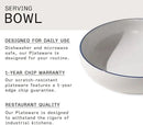 Made In Cookware - Serving Bowl - White With Navy Rim - Porcelain - Crafted in England by CozyNest Decor