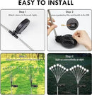 OZS 4Pack 32LED Solar Garden Lights - Solar Lights Outdoor, Solar Firefly Lights, Solar Swaying Light, Sway by Wind, Solar Fairy Lights Waterproof for Garden Patio Pathway Decoration(Cool White) by GreenHaven Gardens