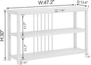 FOLUBAN Modern Sofa Console Table for Entryway, 3 Tier Wood Foyer Table for Hallway Living Room Behind Couch, White Oak by CozyNest Decor