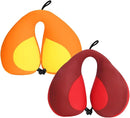 MOOB Travel Neck Pillow,Pillow for Baby Car Seat Comfortably Designed for Head, Neck, and Chin Support - Gifts for Toddler/Child/Kids,Yellow +Red by TinyTreasures Baby Boutique