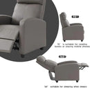 BestMassage | Recliner Chair | No Massage Function | Pu Grey | with Lumbar Support, Adjustable Push Back, Wide Armrests, Footrest & Padded Seat | Easy Assembly | for Living Room, Home Theatre by CozyNest Decor
