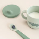 Done by Deer Foodie Spout & Snack Cup Croco Green – Spill-Proof Toddler Cup with Soft Silicone Lid – Durable, Easy to Clean, and Perfect for 6-Month-Olds by TinyTreasures Baby Boutique