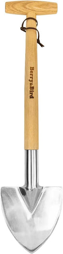 Berry&Bird Perennial Shovel, 21.6'' Pointed Head Garden Spade with Sharp Blade Wood Hand Shovel, Stainless Steel Long Trowel Gardening Tool for Roots, Planting, Digging, Transplanting and Cutting by GreenHaven Gardens