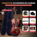 Pyle 3/4 Size Beginner Violin Starter Kit, Violin Starter Package with Travel Case & Bow, Extra Strings, Digital Tuner, Shoulder Rest & Cleaning Cloth for Students, Kids, Adults by TinyTreasures Baby Boutique
