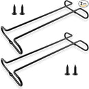 Enenes Heavy Duty Metal Stemware Rack 2 Pack, 10.3 Inch Under Cabinet Hanging Wine Glass Holder for Kitchen Bar, Organize Cups, Goblets, Wine Glasses by CozyNest Decor