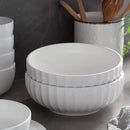 DOWAN 9.8'' Serving Bowls, 86 oz White Serving Platters, Large Ceramic Serving Dishes, Fruit Bowl, Set of 2, for Entertaining, Party, Kitchen, Dinner, Banquet, Housewarming Gift, Soft White by CozyNest Decor
