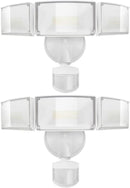 UME 2 Pack 5500LM LED Security Lights Motion Sensor Light Outdoor, 49W, 5000K Daylight, IP65 Waterproof, Dusk to Dawn, 3 Head Motion Detected Flood Light for Garage, Yard, Porch (White) by GreenHaven Gardens