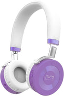 Puro Sound Labs JuniorJam Plus Volume-Limiting Wireless Bluetooth Headphones for Kids, Secure Audio with Adjustable On-Ear Design, 22-Hour Battery, Ideal for Tablets, Smartphones & PCs - Purple by TinyTreasures Baby Boutique