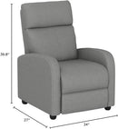 BestMassage | Recliner Chair | with 2 Point Massage Function | Textile Grey | with Lumbar Support, Adjustable Push Back, Footrest & Padded Seat | Easy Assembly | for Living Room, Home Theatre by CozyNest Decor
