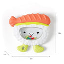 Itzy Ritzy Silicone Rattle Teether– BPA-Free Silicone Teether with Rattle for Babies & Toddlers – Features a Gentle Rattle Sound, Colorful Beads & Multiple Textures (Sushi) by TinyTreasures Baby Boutique