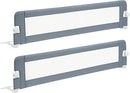 BABY JOY Double Sided Bed Rail Guard, 2 Pack, Extra Long, Swing Down for Convertible Crib, Folding Baby Safety Bedrail for Kids Twin Full Size Queen King Mattress, Rails for Toddlers (Light Gray, 71") by TinyTreasures Baby Boutique