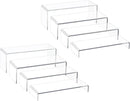 Acrylic Display Risers,12'' Large Display Stands, Thickened to 0.2''(5mm) Stackable Acrylic Shelves for Perfume Display, Clear Risers for Cupcake Stand,Pop Figurines,Tumbler,Food (Clear, 8PCS) by CozyNest Decor