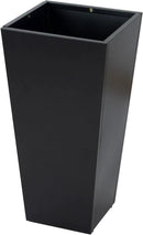 Kozyard 15.4" x 15.4" x 30" Tall Taper Black Metal Planter Flower Plant Pot Indoor Outdoor Planters Steel Flower Pot All-Weather Use with 2 Partition Panels for for Trees, Plants Flowers by CozyNest Decor