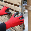 Evridwear Crinkle Latex Rubber Hand Coated Safety Work Gloves for Men Women General Multi Use Construction Warehouse Gardening Assembly Landscaping (M-Size) Red 120 Pairs Pack by GreenHaven Gardens