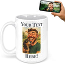 Personalized Coffee Mug, Custom Photo Caricature Gift, Funny Customized Coffee Gift for Men & Women, Custom Mugs with Pictures, White 15oz Customized Fathers Day Mug by TinyTreasures Baby Boutique