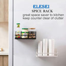Magnetic Spice Rack Refrigerator Side Magnetic Spice Rack Kitchen Magnetic Shelf Magnetic Fridge Shelf Perfect Space Saver for Kitchen/Apartment 2 Pack (White) by CozyNest Decor
